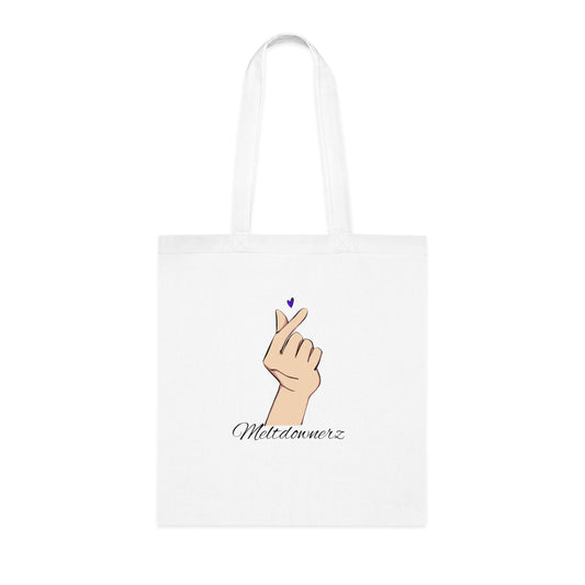 Meltdownerz Blue Heart Cotton Tote