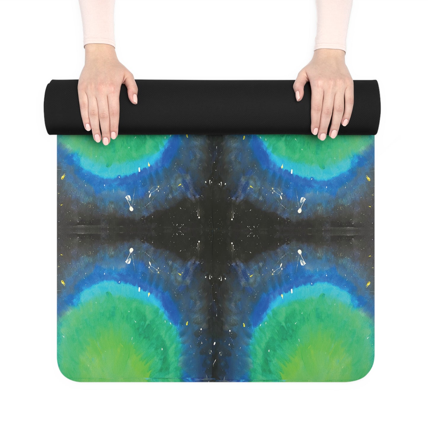 Still Big But Green Rubber Yoga Mat