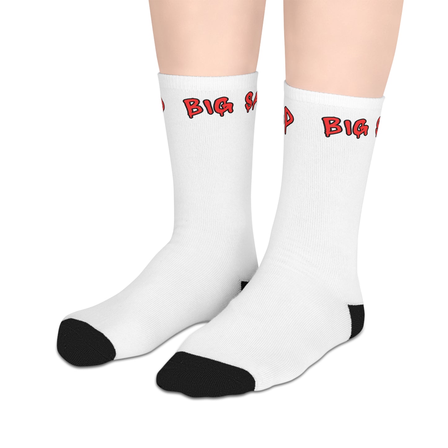 Big Sad Mid-length Socks (White)