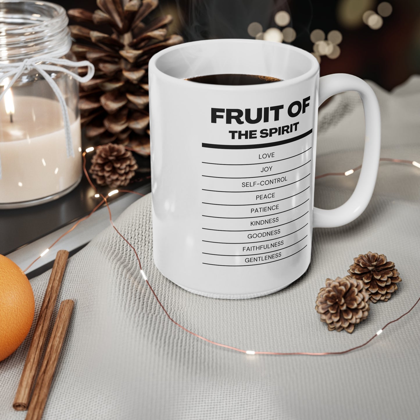 Fruit Of The Spirit Ceramic Coffee Cup, 15oz