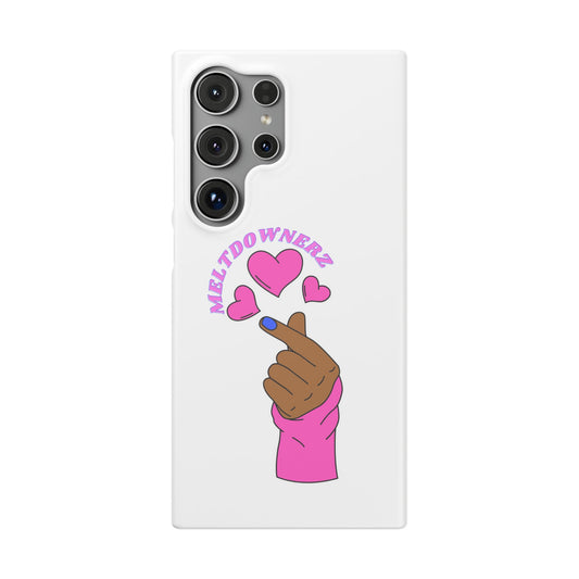 Meltdownerz Heart Pink Curve Snap Cases