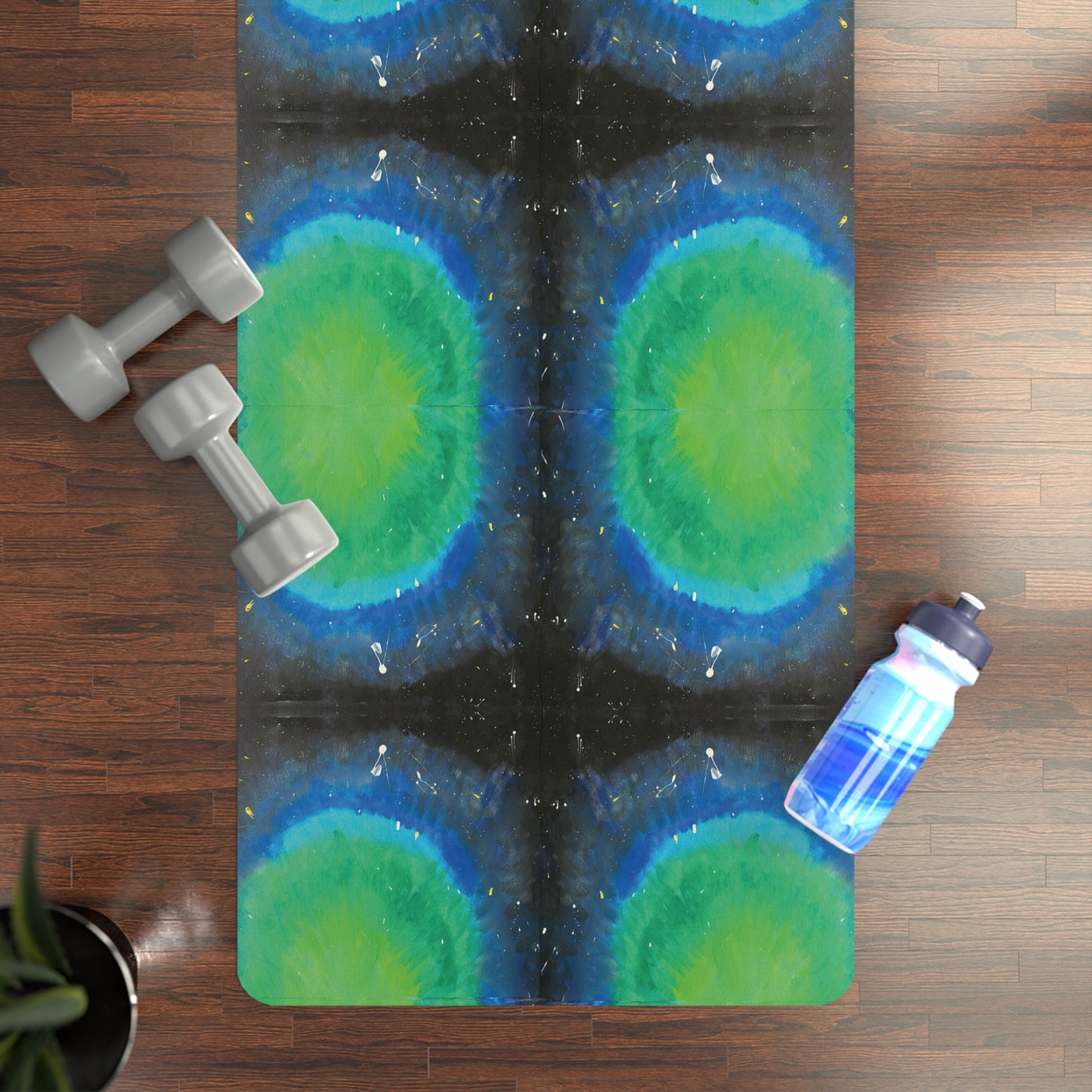 Still Big But Green Rubber Yoga Mat