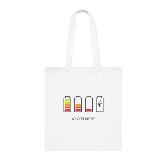 My Social Battery Cotton Tote