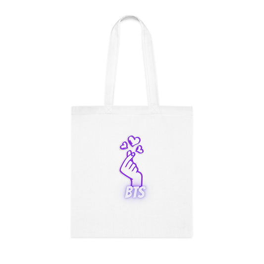 BTS Heart Cotton Tote