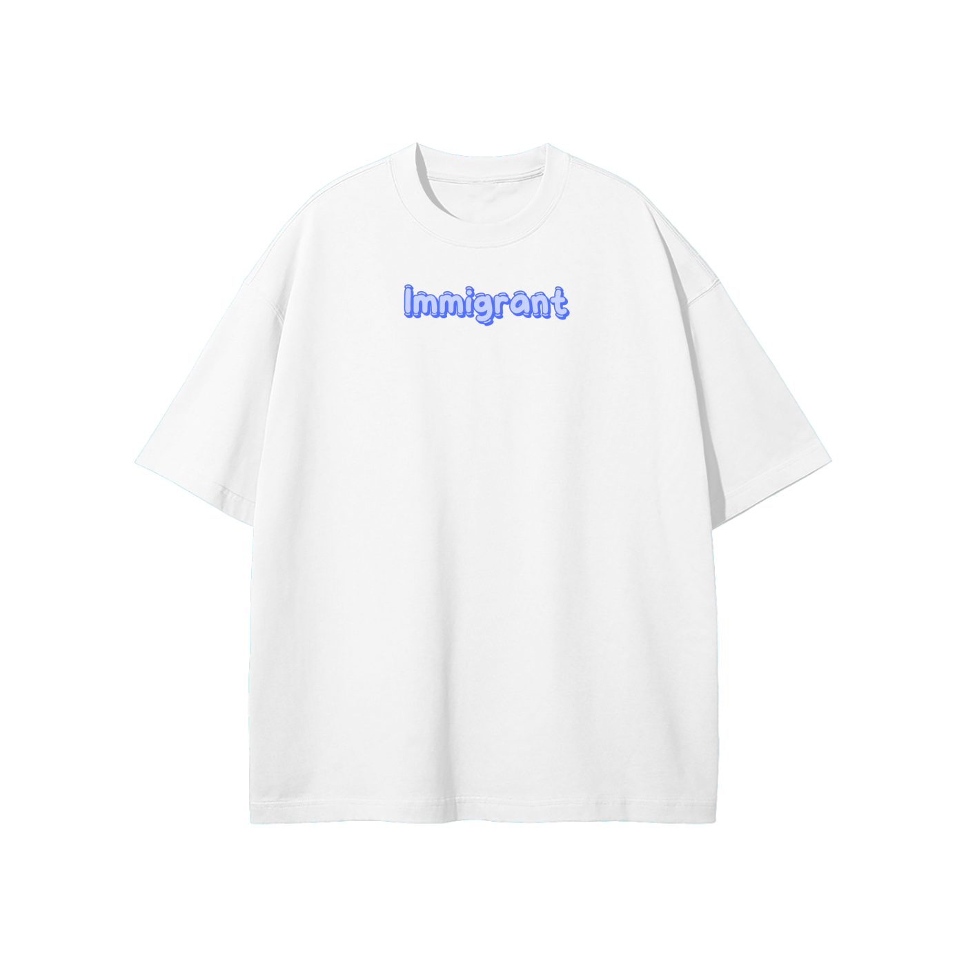 Immigrant (Blue) Streetwear Heavyweight Loose Fit T-Shirt