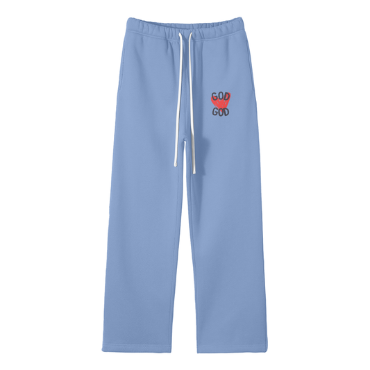 Love God Streetwear Fleece Straight Leg Pants