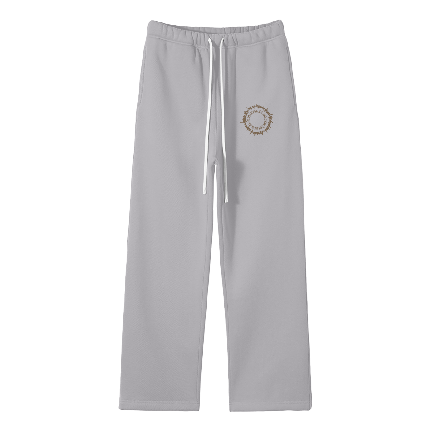 Jesus Is King (Thorns) Streetwear Fleece Straight Leg Pants