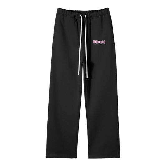 Millennial Streetwear Fleece Straight Leg Pants
