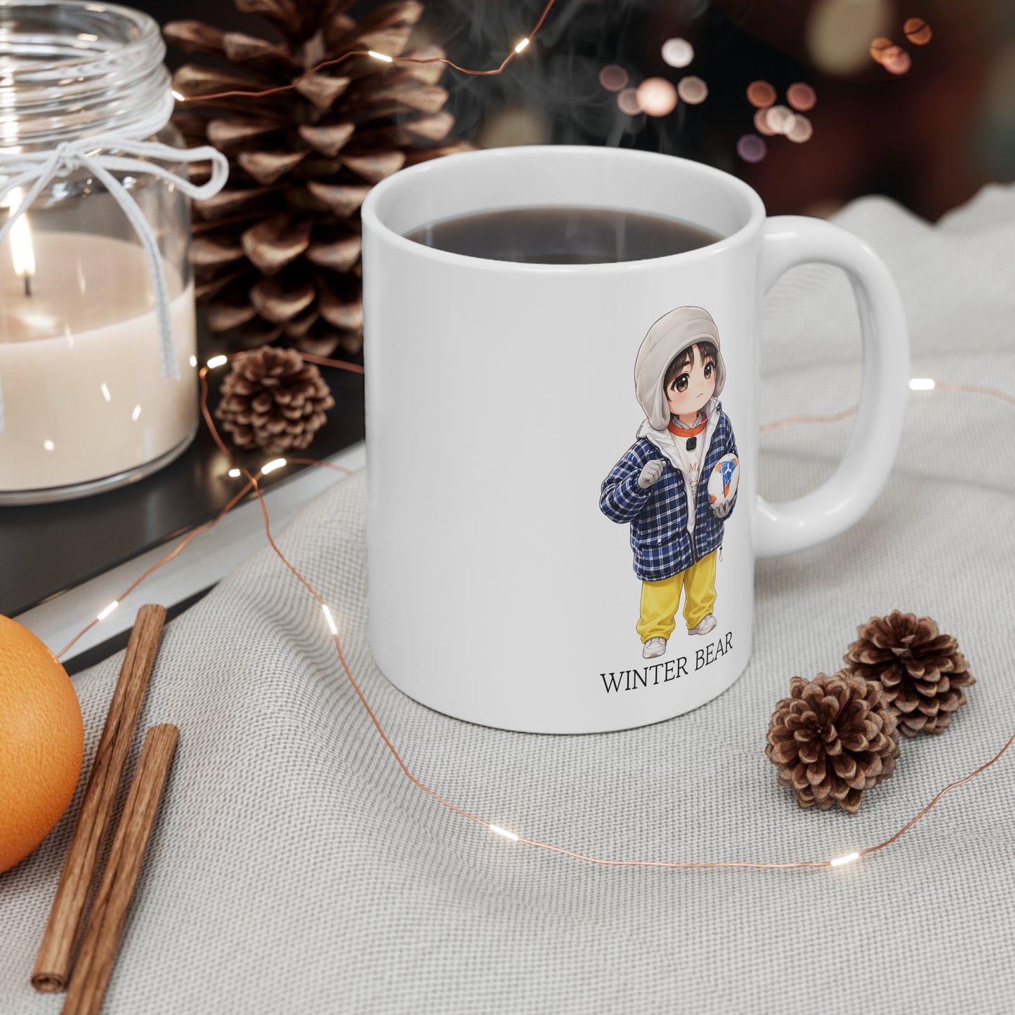 Winter Bear (Taehyung) 11oz White Mug