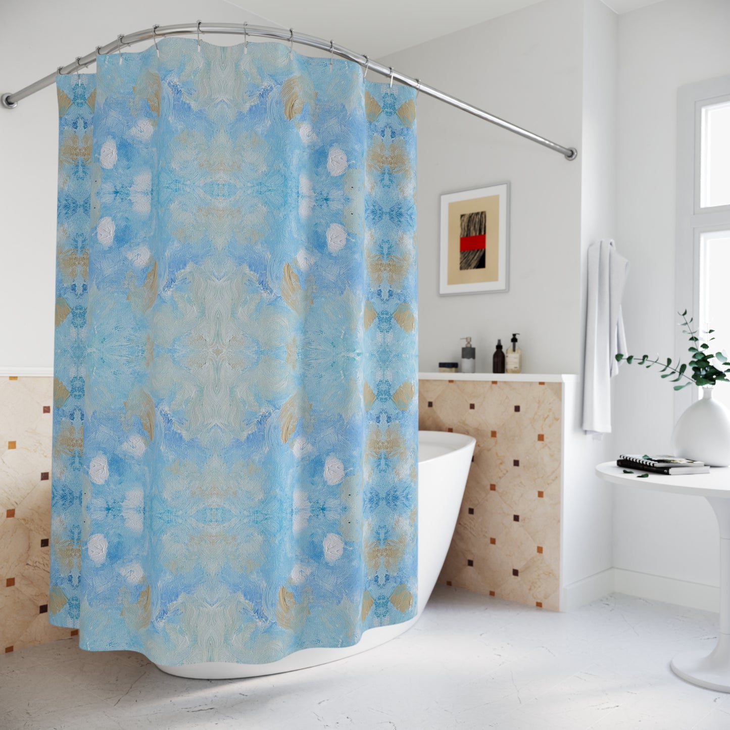 Earing On The Side Of Wispy Shower Curtains