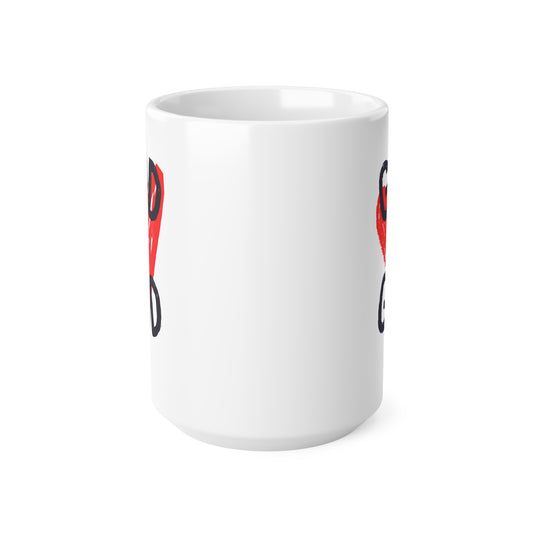 God (Heart) Ceramic Coffee Cup, 15oz