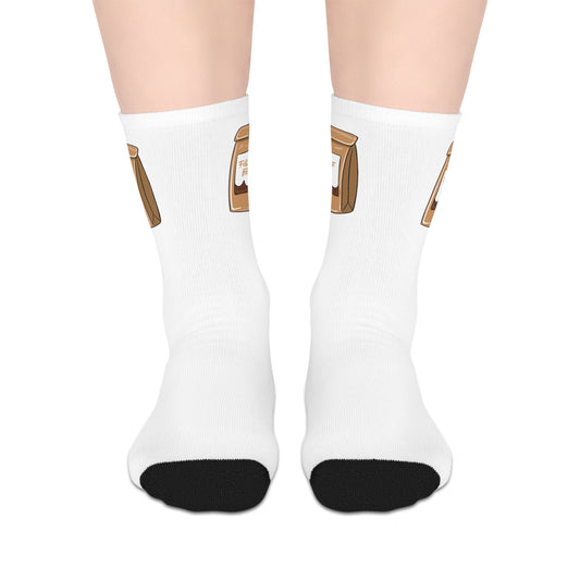 Full Of Beans Mid-length Socks (White)