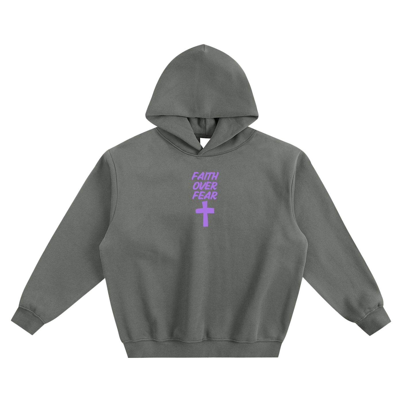 Faith Over Fear Fleeced Boxy Hoodie