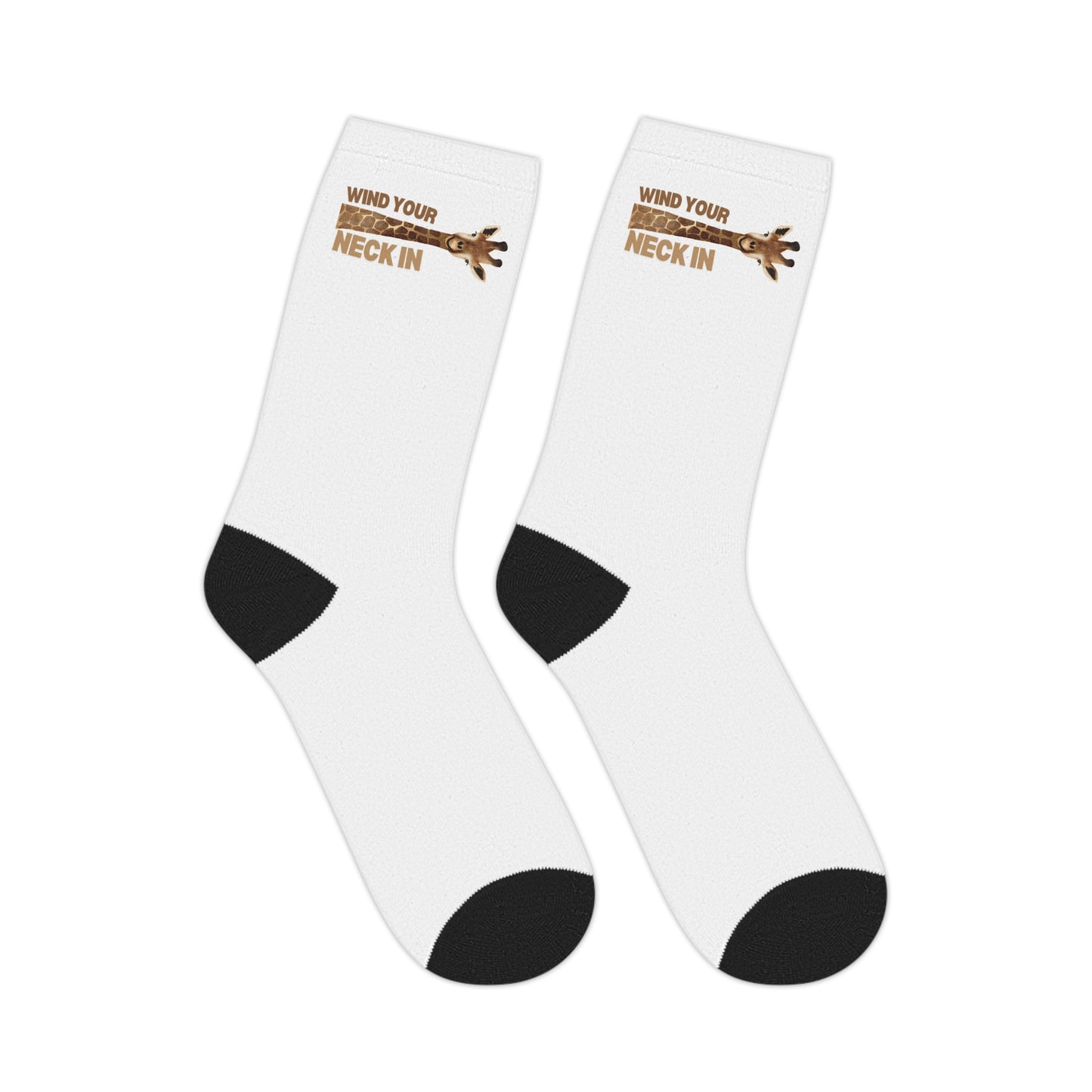 Wind Your Neck In Mid-length Socks (White)