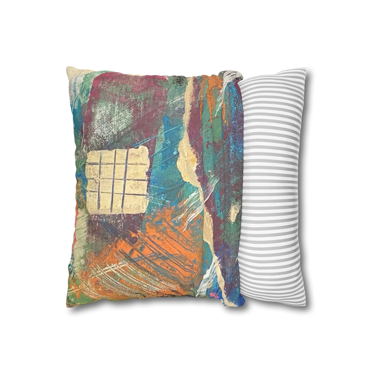Cube Square Poly Canvas Pillowcase