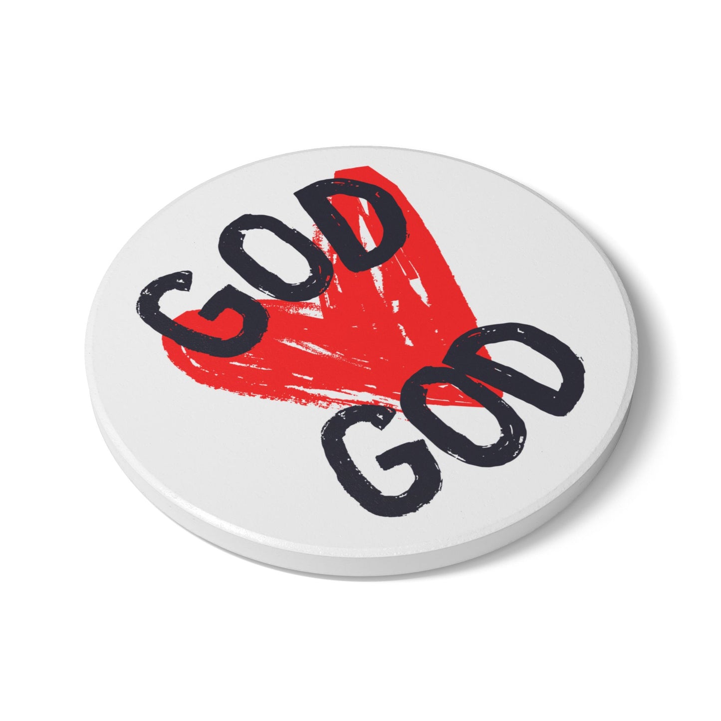 God Heart Ceramic Coaster