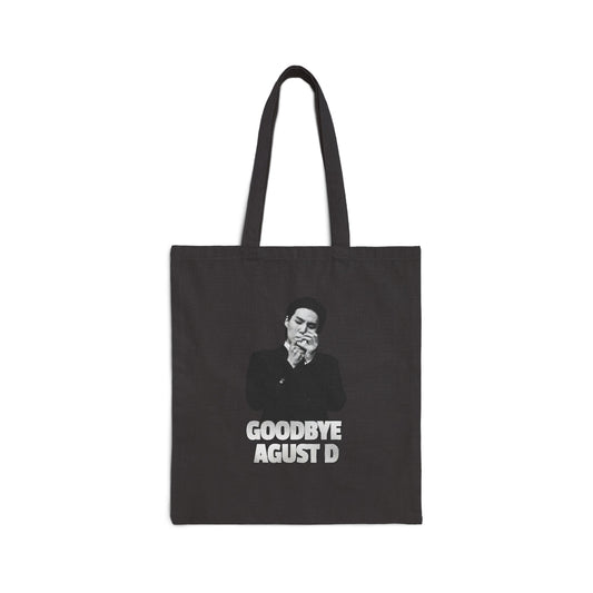 Goodbye Agust D Cotton Canvas Tote Bag