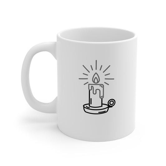 Candle 11oz White Mug
