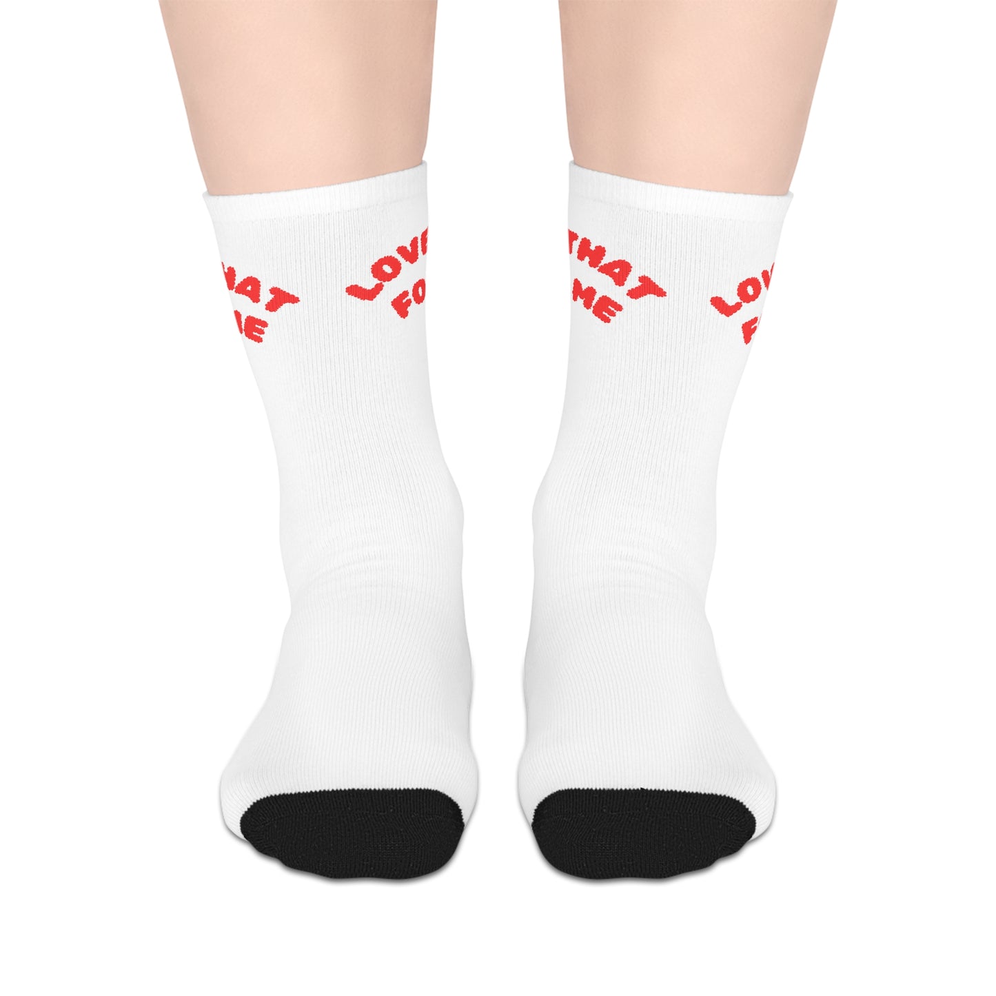 Love That For Me Mid-length Socks (White)