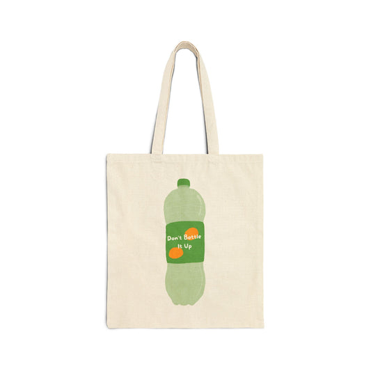 Don't Bottle It Up Cotton Canvas Tote Bag