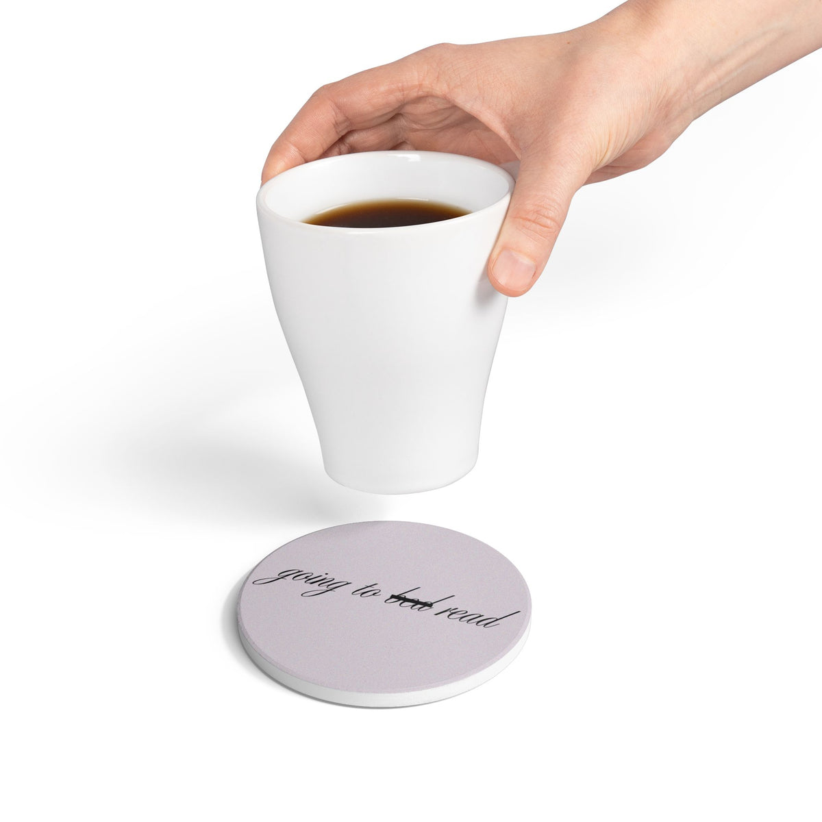 Going To Bed/Read Ceramic Coaster