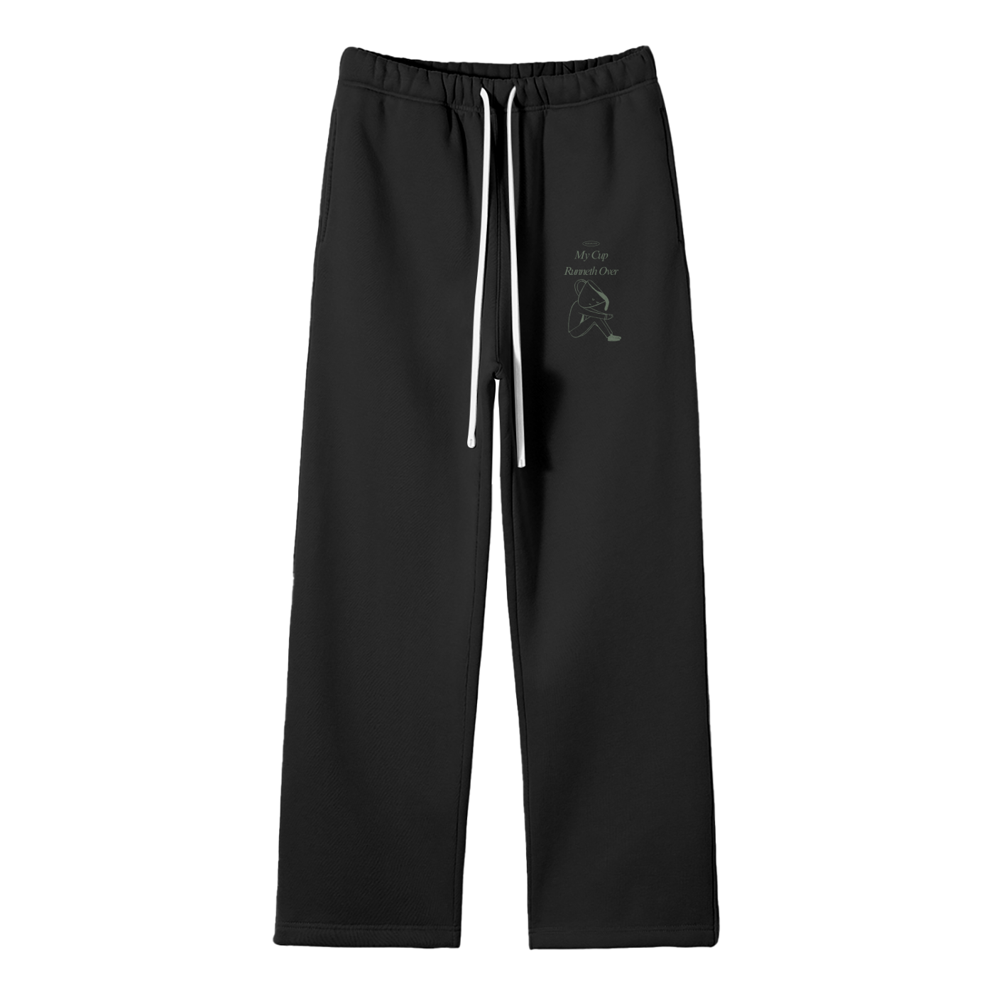 My Cup Runneth Over Streetwear Fleece Straight Leg Pants