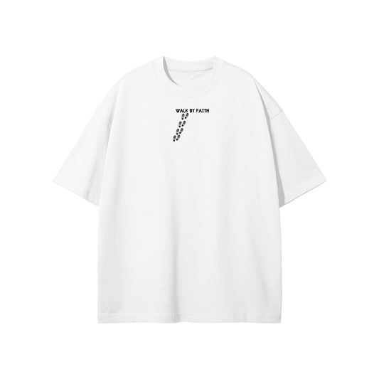 Walk By Faith (Footprints) Streetwear Heavyweight Loose Fit T-Shirt