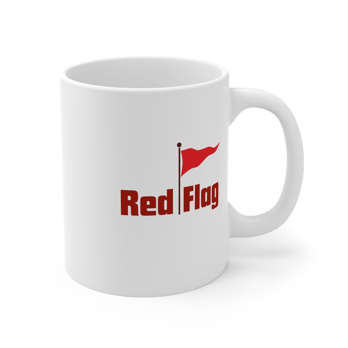 Red Flag (1) 11oz White Mug