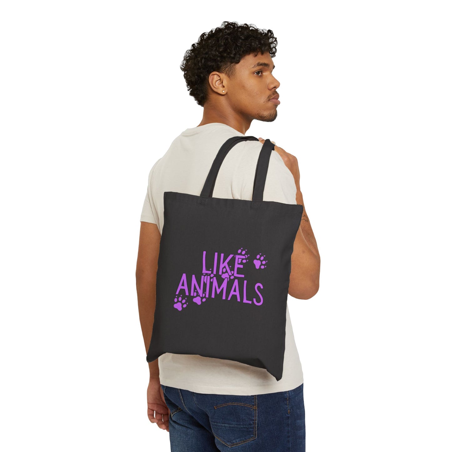Like Animals BTS (Footprints) Cotton Canvas Tote Bag