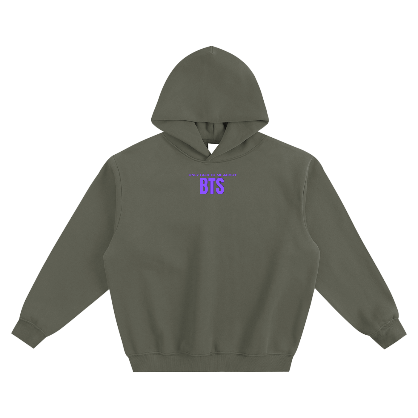 Only Talk To Me About BTS Fleeced Boxy Hoodie