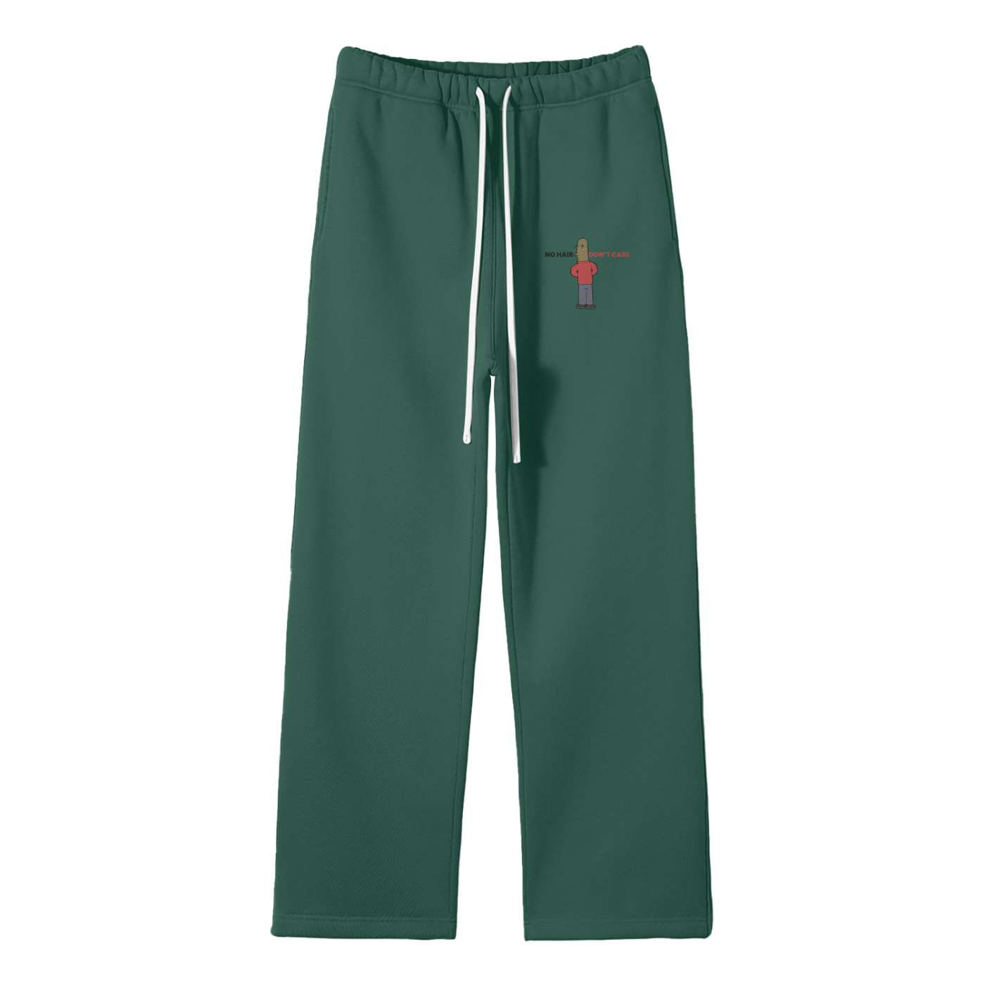 No Hair Don't Care Streetwear Fleece Straight Leg Pants