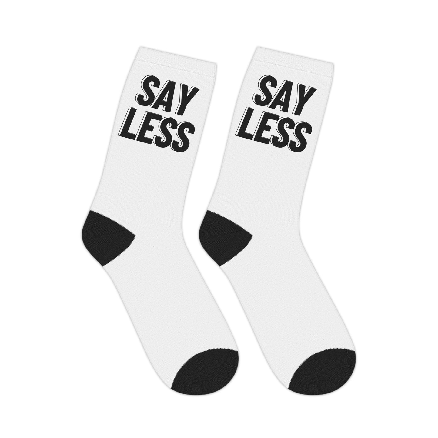 Say Less Mid-length Socks (White)