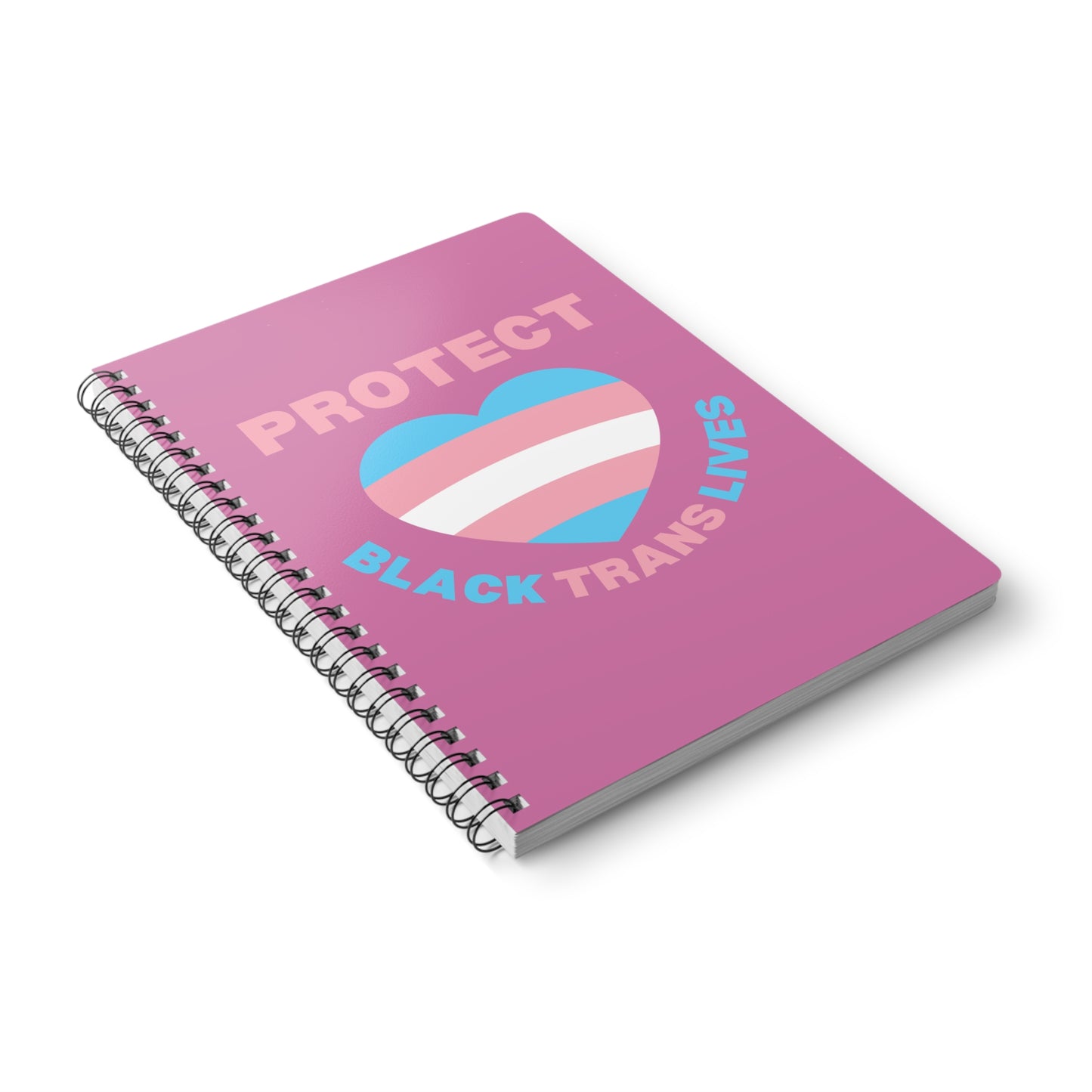 Protect Black Trans Lives Wirobound Softcover Notebook, A5