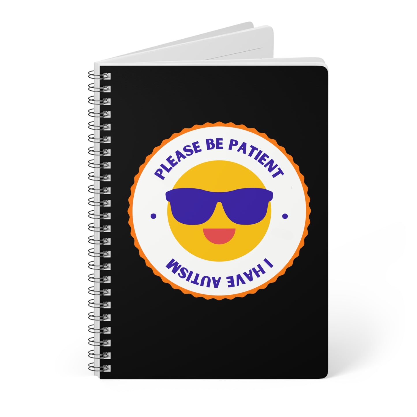 Please Be Patient, I Have Autism Wirobound Softcover Notebook, A5