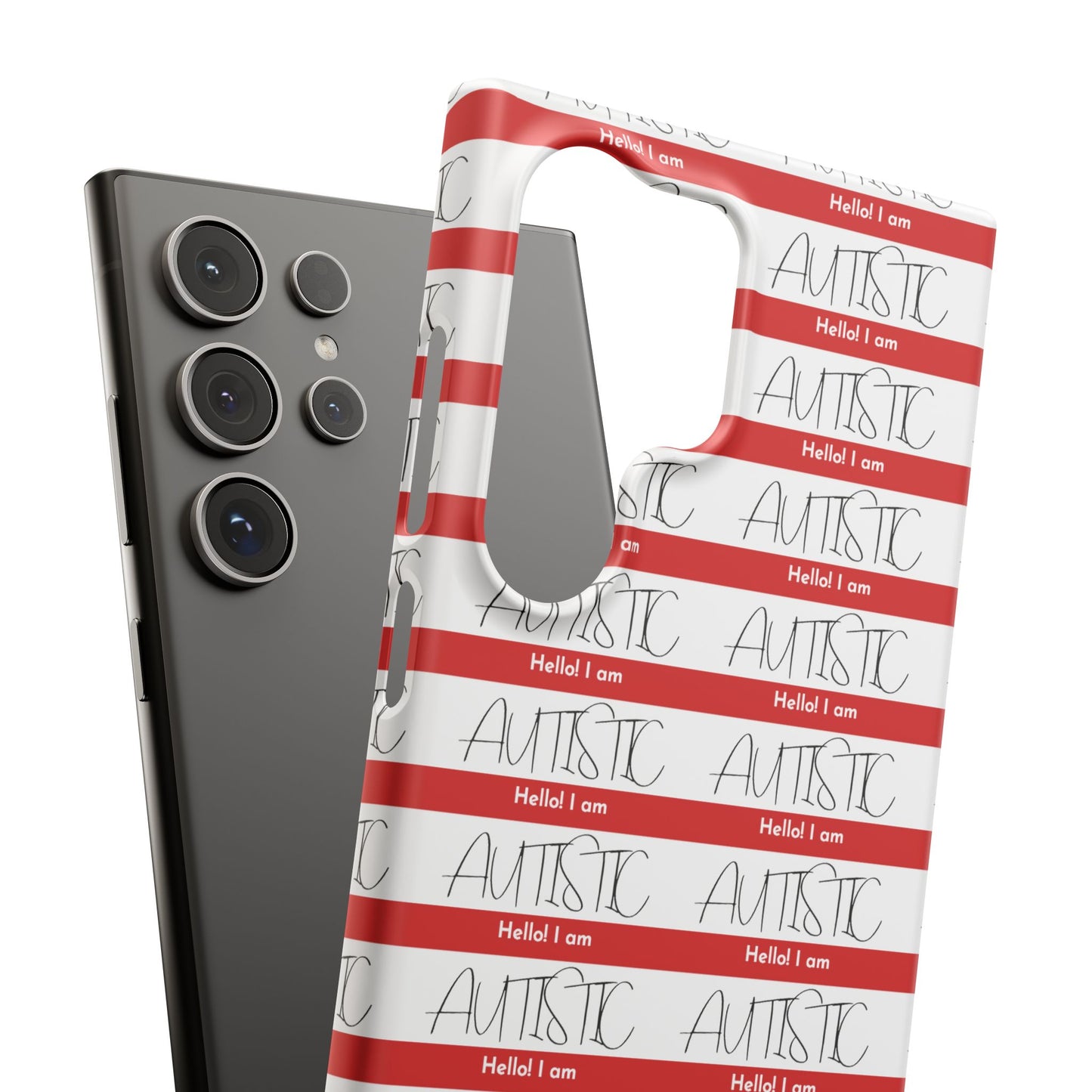Hello I Am Autistic Snap Cases