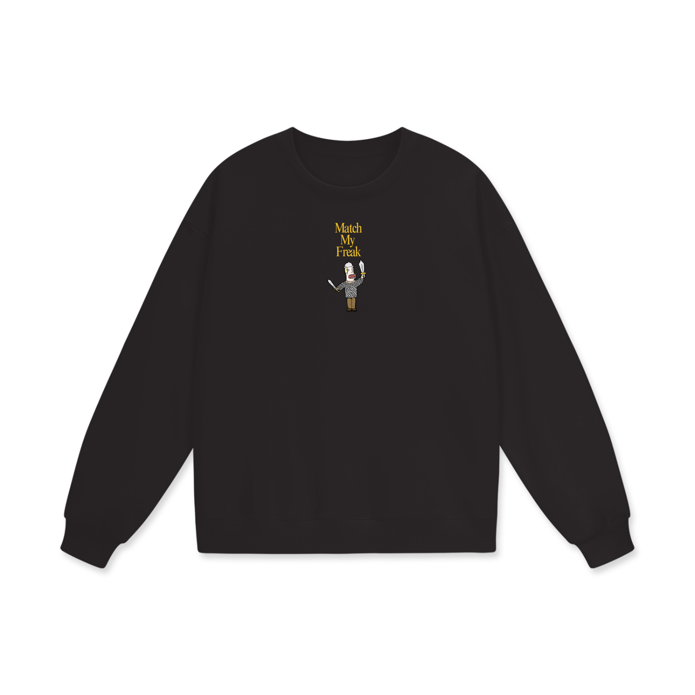 Match My Freak (Sword) Heavyweight Drop Shoulder Oversized Fleece Sweatshirt