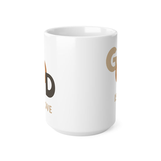 God Is Love Ceramic Coffee Cup, 15oz