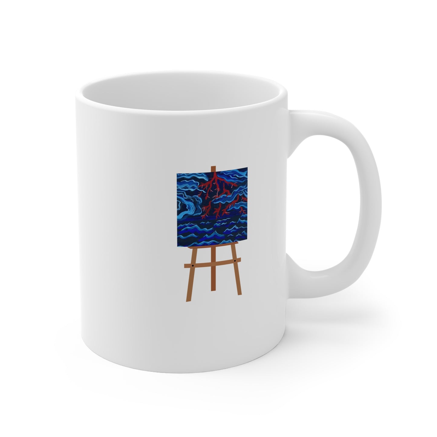 Red Scared (Easel) 11oz White Mug