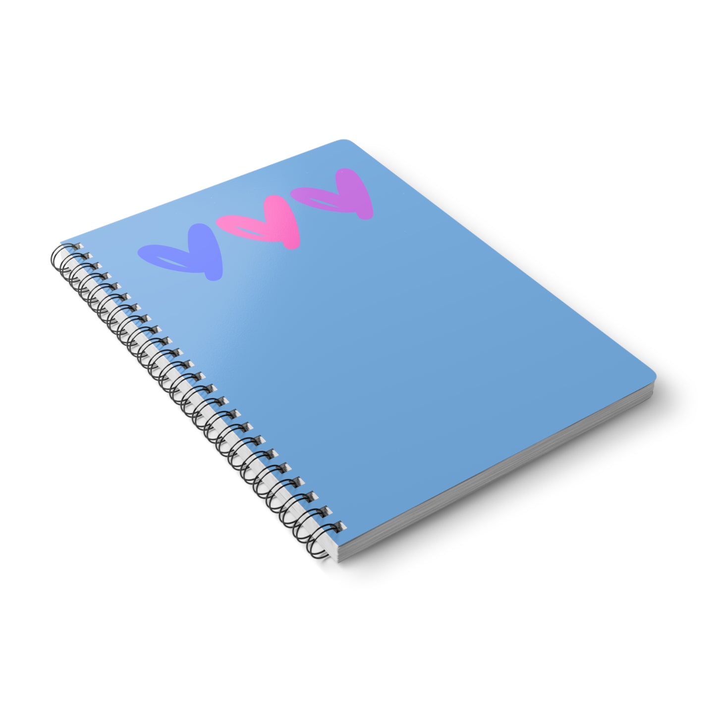 3 Hearts Wirobound Softcover Notebook, A5