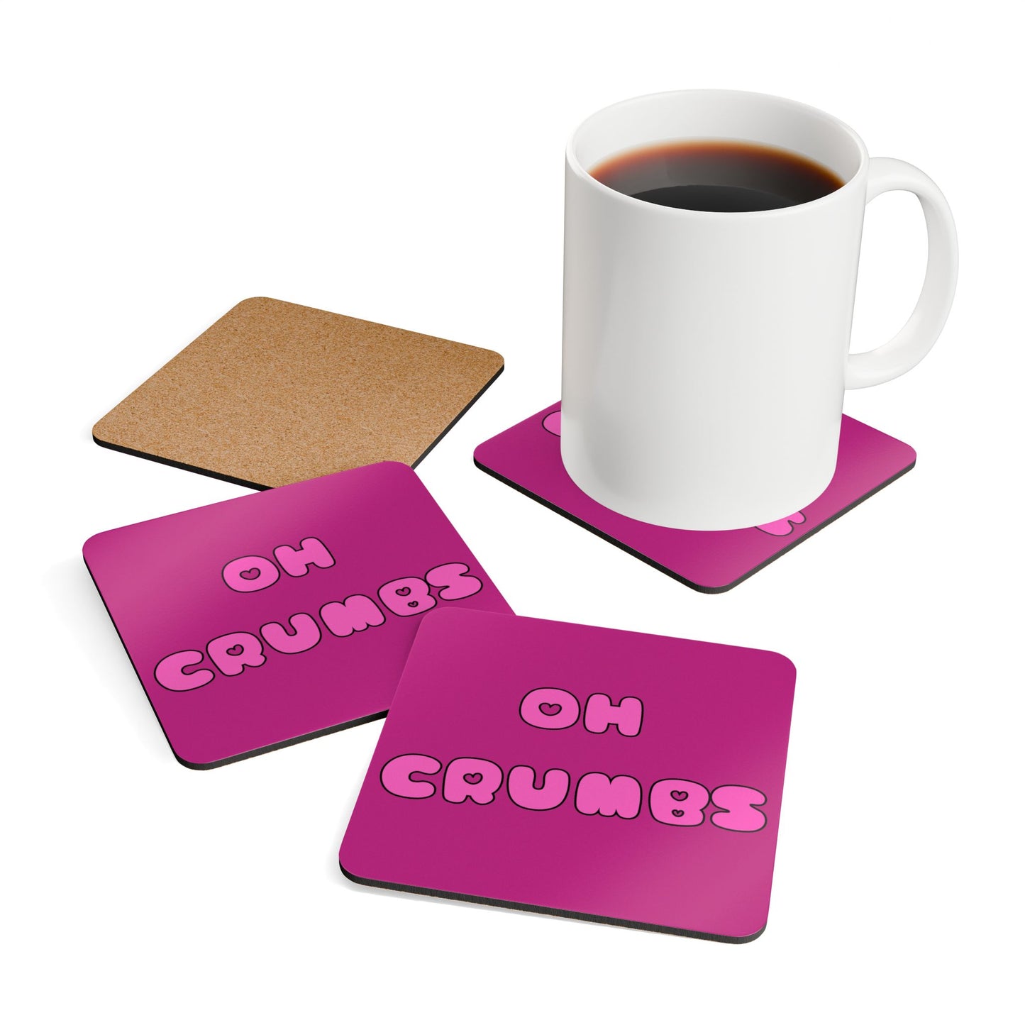 Oh Crumbs Corkwood Coaster Set