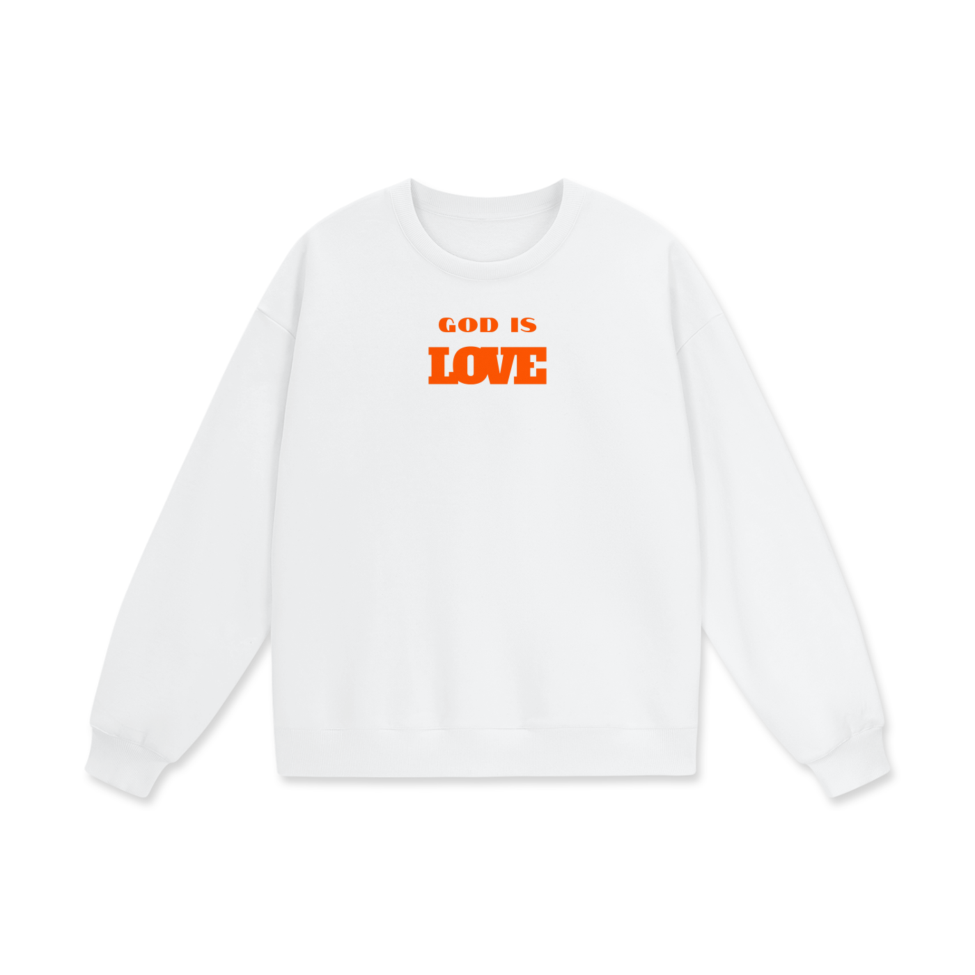 God Is Love Heavyweight Drop Shoulder Oversized Fleece Sweatshirt