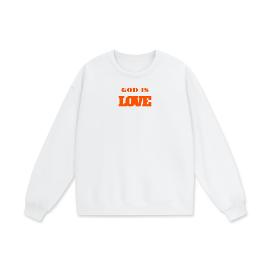 God Is Love Heavyweight Drop Shoulder Oversized Fleece Sweatshirt