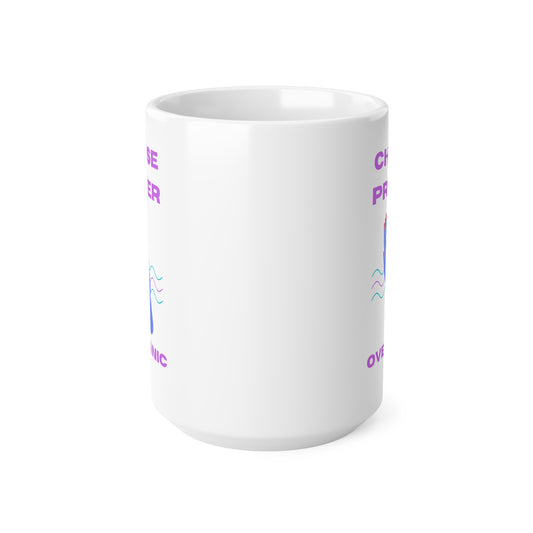 Choose Prayer Over Panic Ceramic Coffee Cup, 15oz