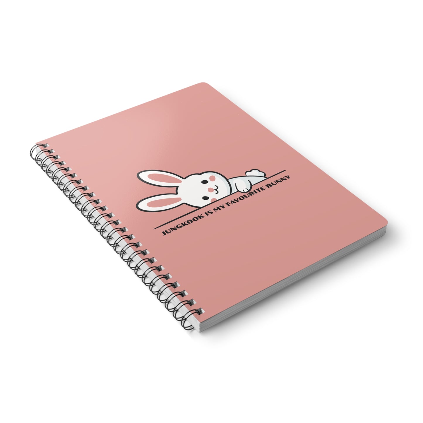 Jungkook Is My Favourite Bunny Wirobound Softcover Notebook, A5