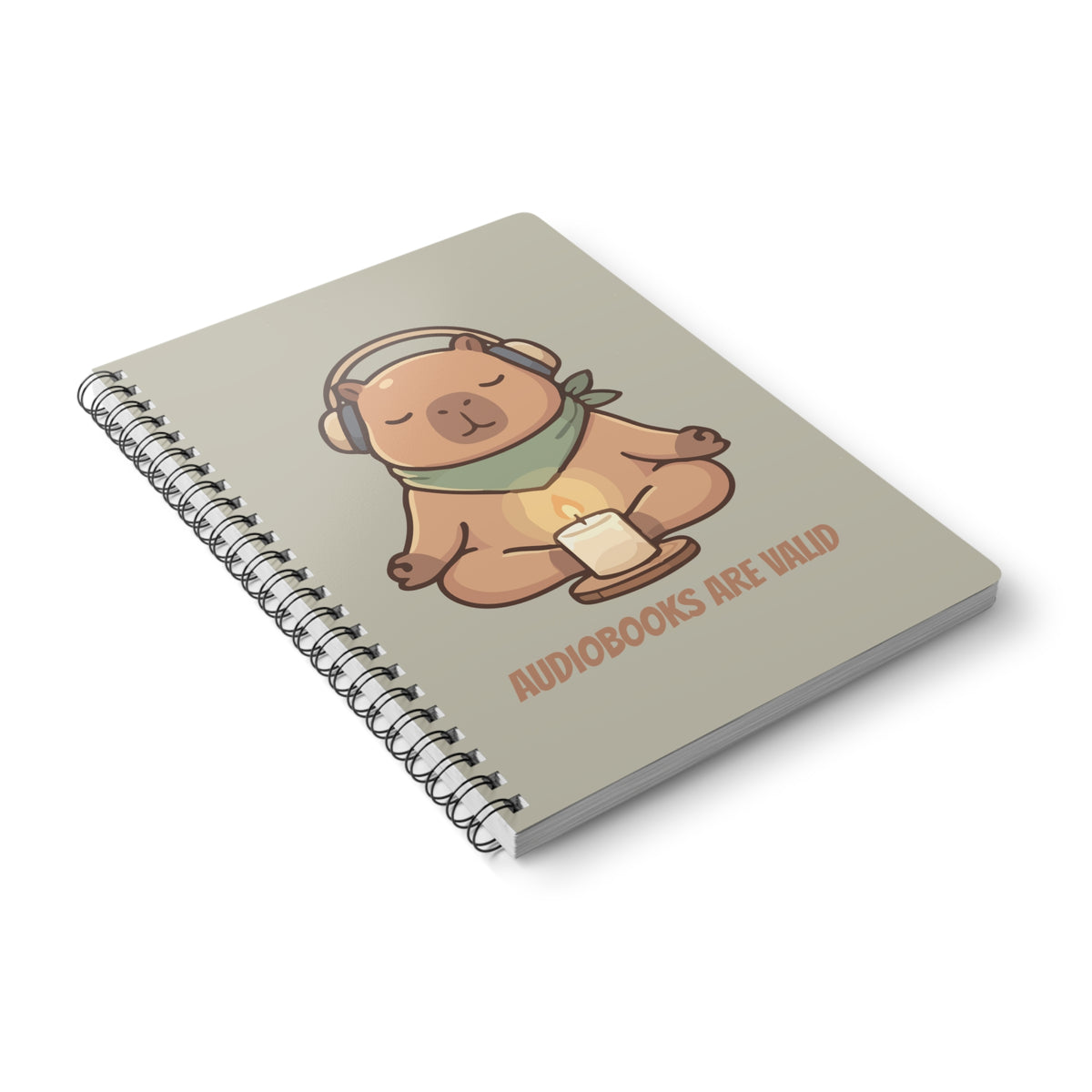 Audiobooks Are Valid Wirobound Softcover Notebook, A5