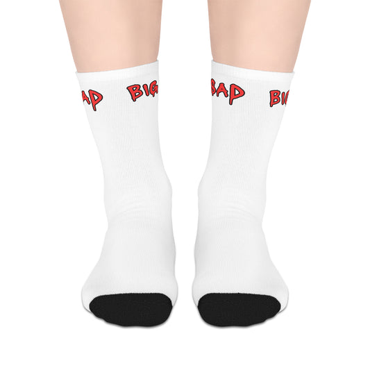 Big Sad Mid-length Socks (White)