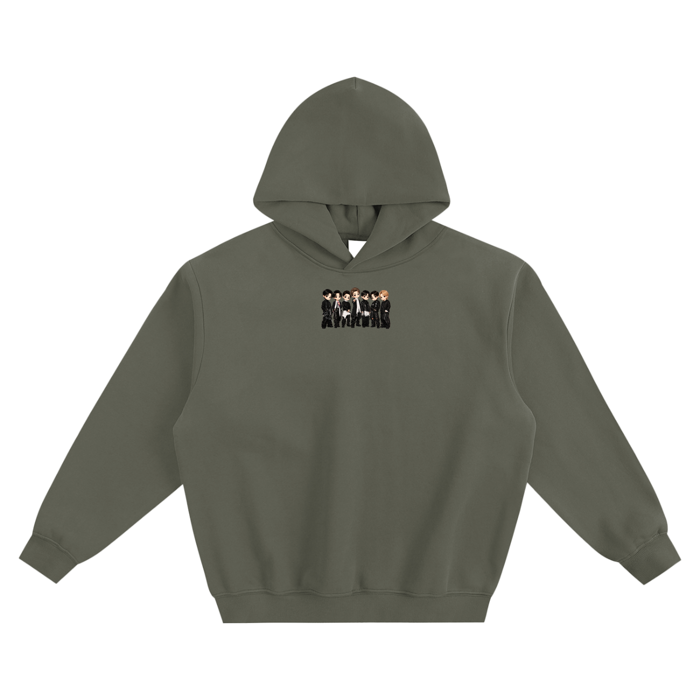 BTS Stage Outfit Fleeced Boxy Hoodie