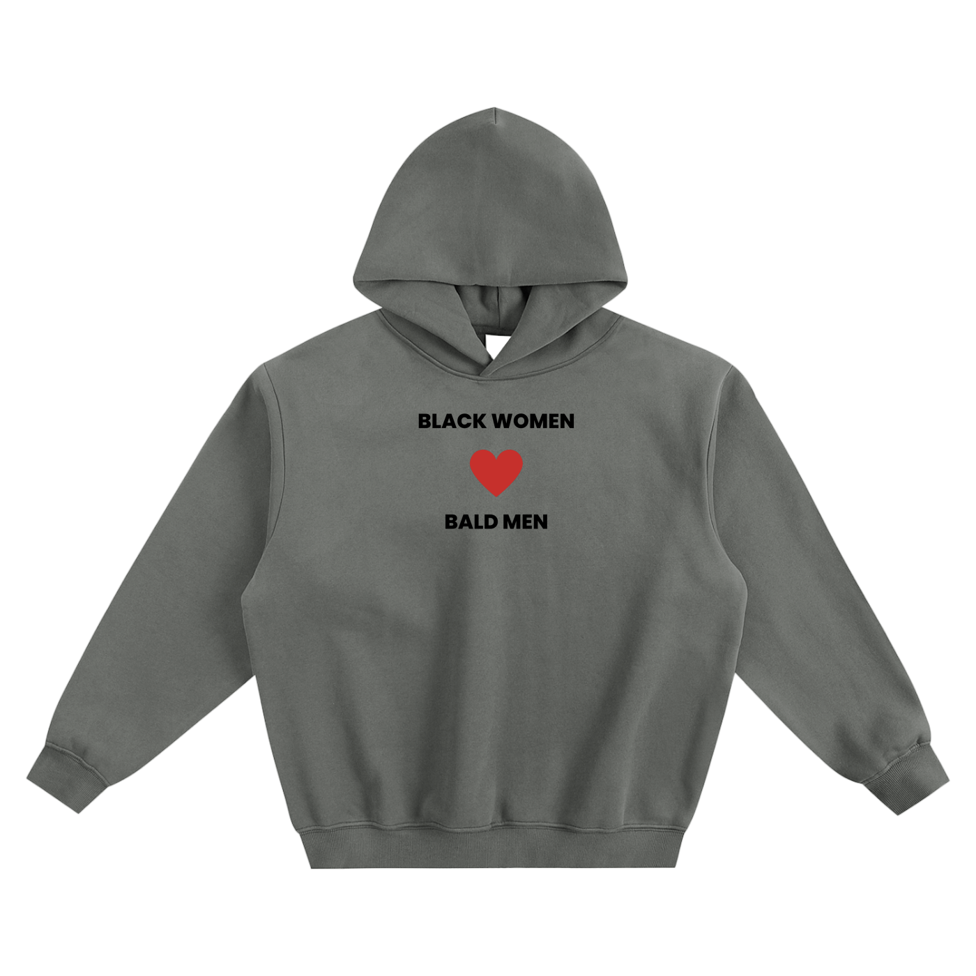 Black Women Love Bald Men Fleeced Boxy Hoodie
