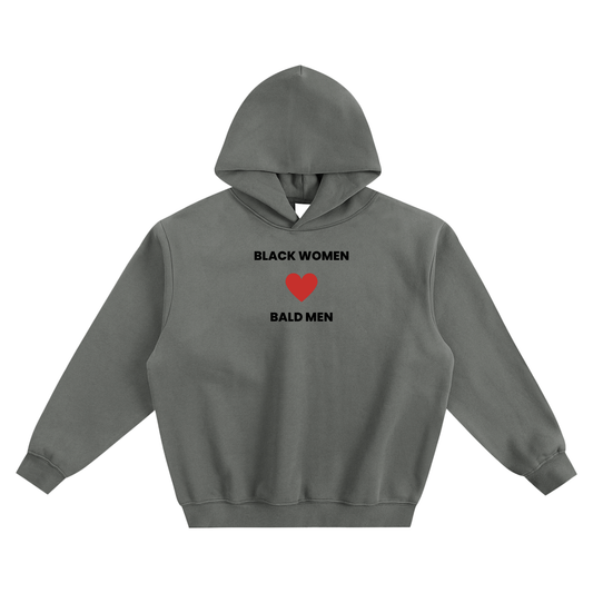Black Women Love Bald Men Fleeced Boxy Hoodie