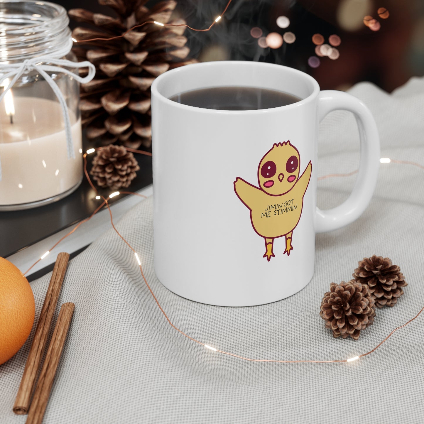 Jimin Got Me Stimmin (Chicken) 11oz White Mug